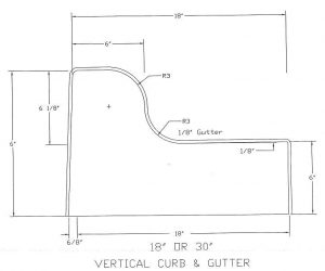 Vertical Curb and Gutter – Dirigo Slipform